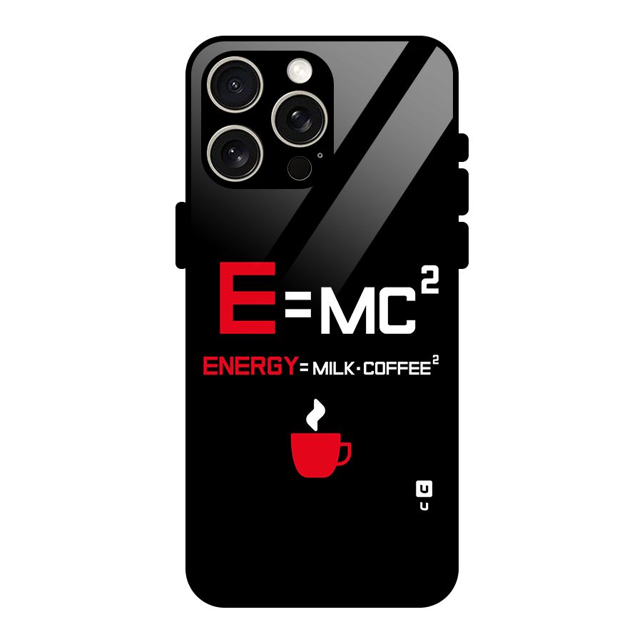 Energy Coffee Equation Glass Back Case for iPhone 15 Pro Max