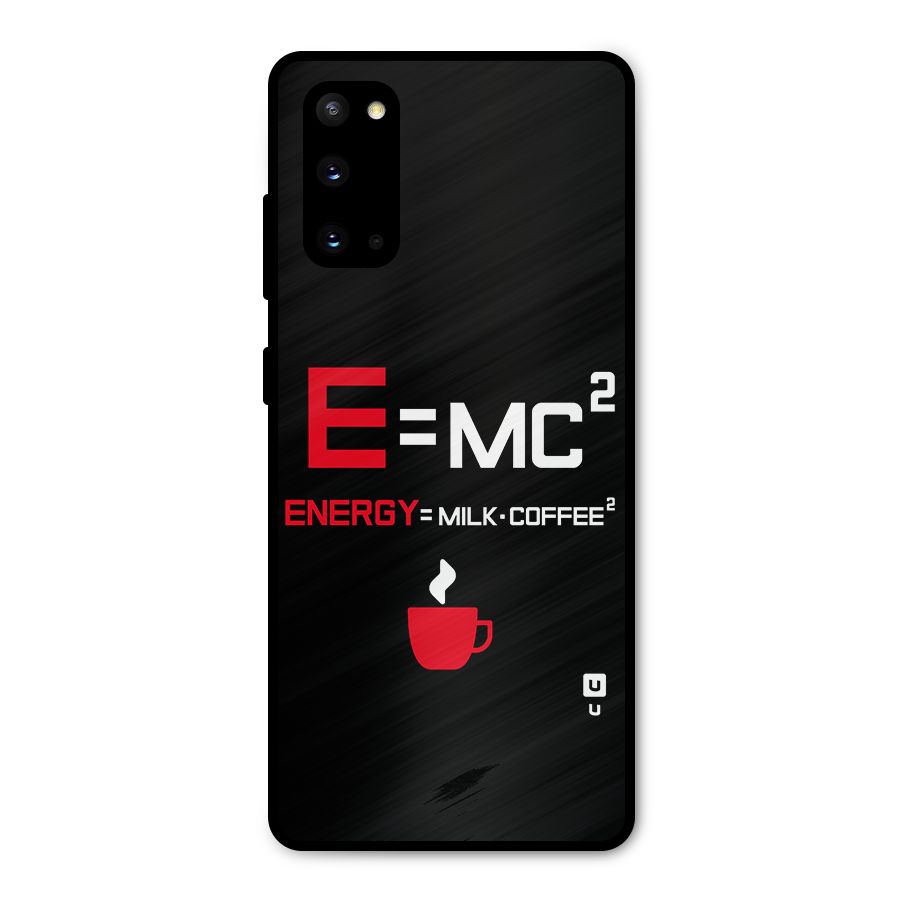 Energy Coffee Equation Metal Back Case for Galaxy S20