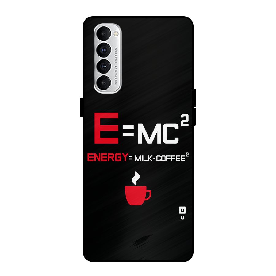 Energy Coffee Equation Metal Back Case for Oppo Reno4 Pro