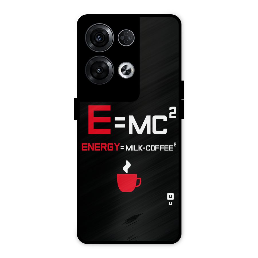 Energy Coffee Equation Metal Back Case for Oppo Reno8 Pro 5G