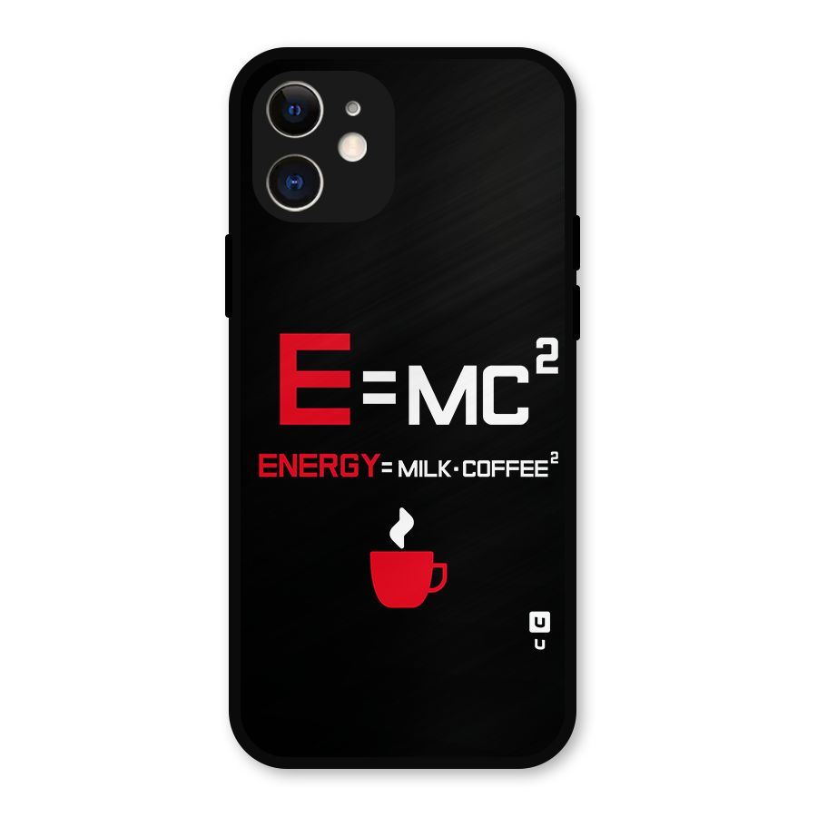 Energy Coffee Equation Metal Back Case for iPhone 12