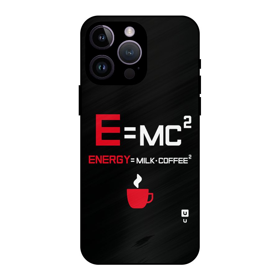 Energy Coffee Equation Metal Back Case for iPhone 14 Pro Max