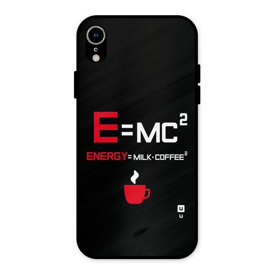 Energy Coffee Equation Metal Back Case for iPhone XR