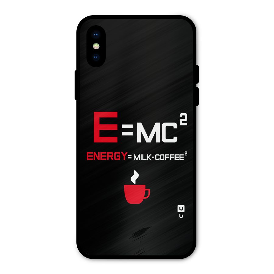 Energy Coffee Equation Metal Back Case for iPhone XS