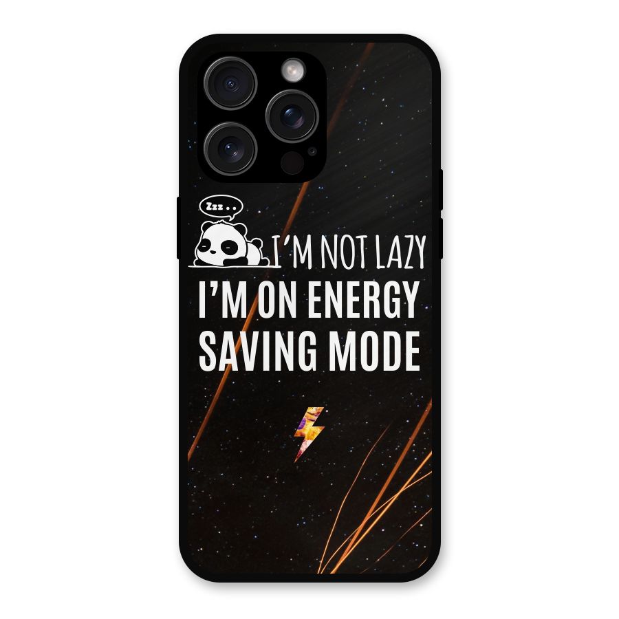 Energy Saving Mode Metal Back Case for iPhone 15 Pro Max