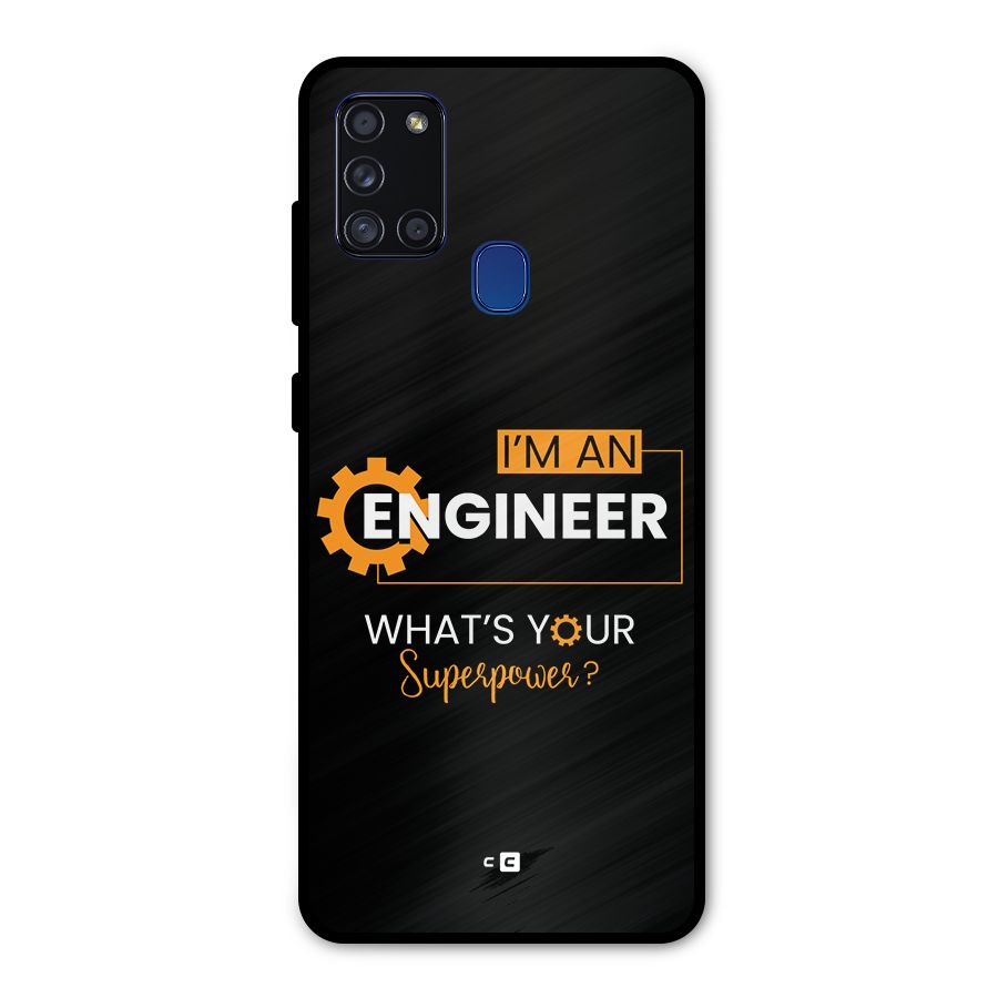 Engineer Superpower Metal Back Case for Galaxy A21s