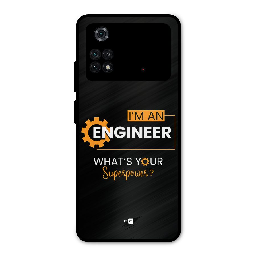 Engineer Superpower Metal Back Case for Poco M4 Pro 4G