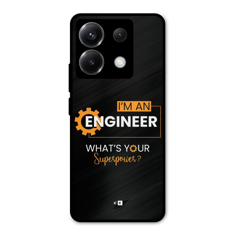 Engineer Superpower Metal Back Case for Poco X6