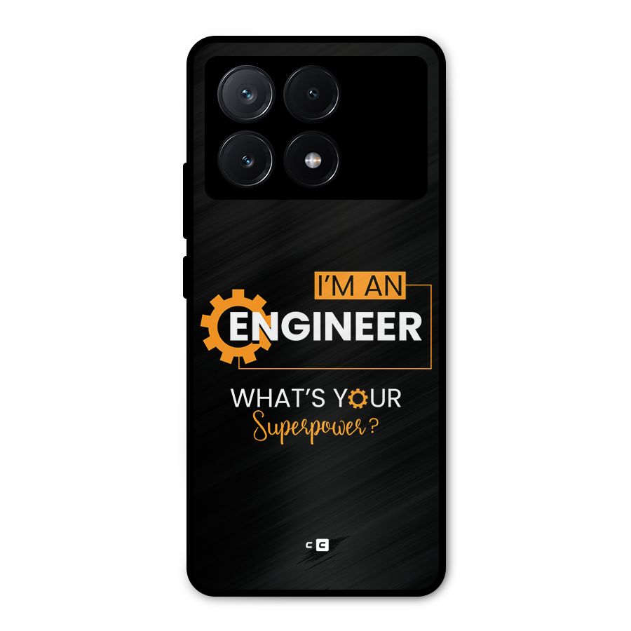 Engineer Superpower Metal Back Case for Poco X6 Pro