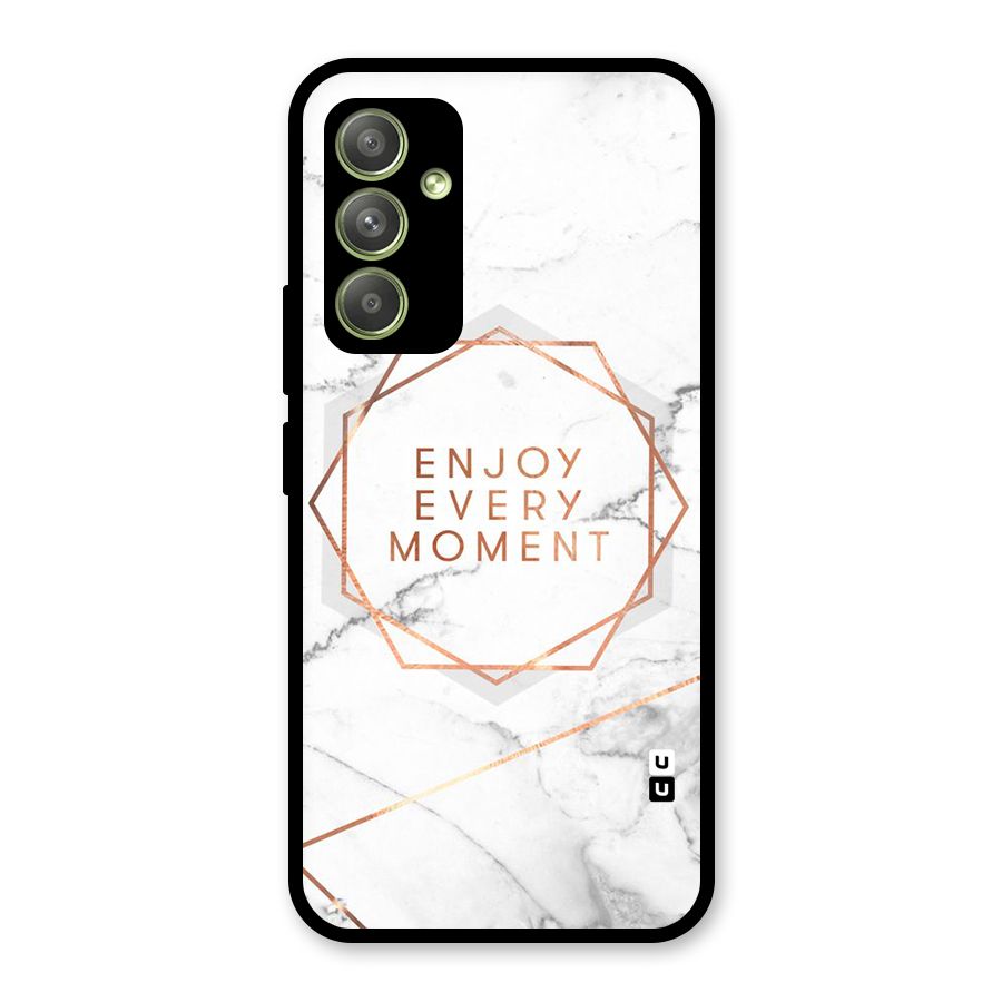 Enjoy Every Moment Glass Back Case for Galaxy A54