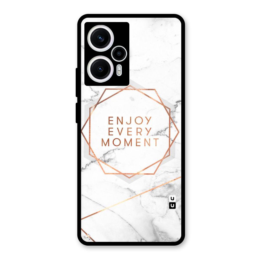 Enjoy Every Moment Glass Back Case for Poco F5