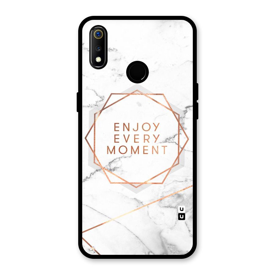 Enjoy Every Moment Glass Back Case for Realme 3i
