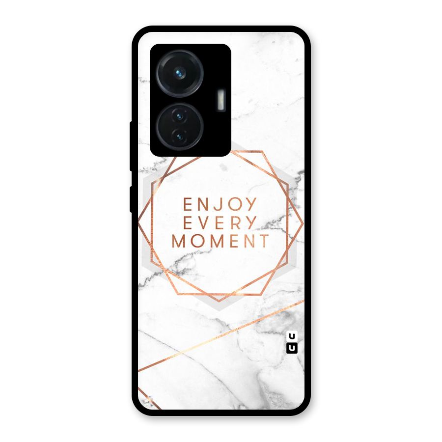 Enjoy Every Moment Glass Back Case for Vivo T1 44W