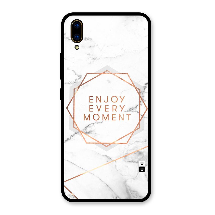 Enjoy Every Moment Glass Back Case for Vivo V11 Pro