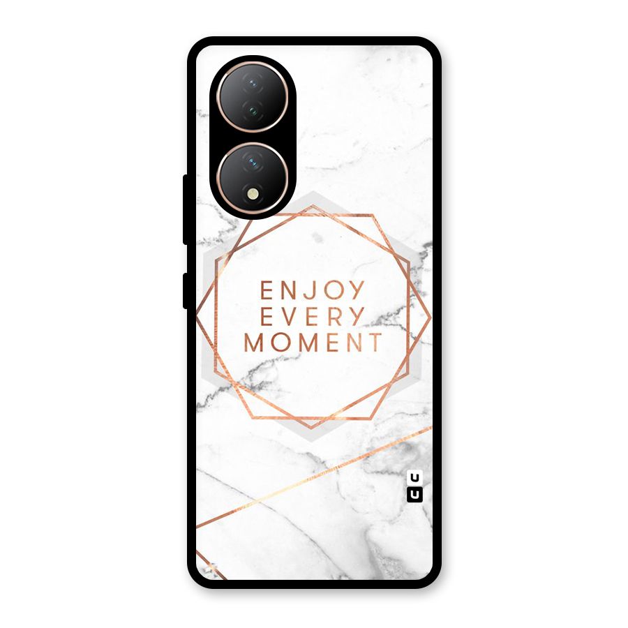 Enjoy Every Moment Glass Back Case for Vivo Y100A