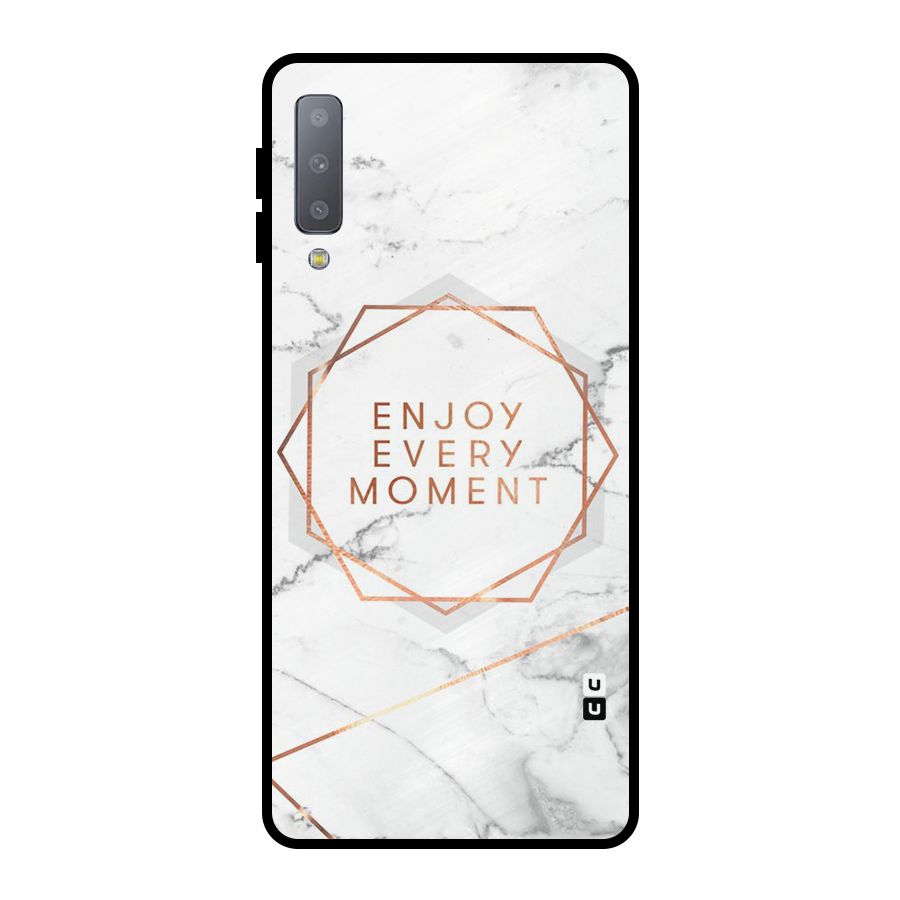 Enjoy Every Moment Metal Back Case for Galaxy A7 (2018)