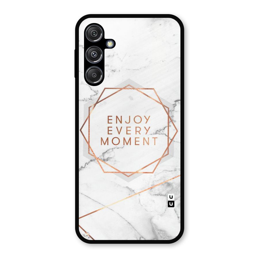 Enjoy Every Moment Metal Back Case for Galaxy M34 5G