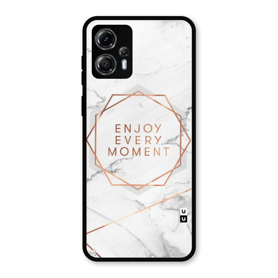 Enjoy Every Moment Metal Back Case for Moto G13