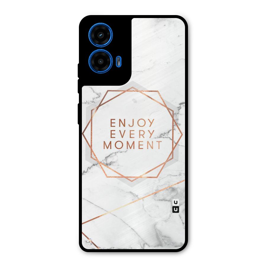 Enjoy Every Moment Metal Back Case for Moto G45
