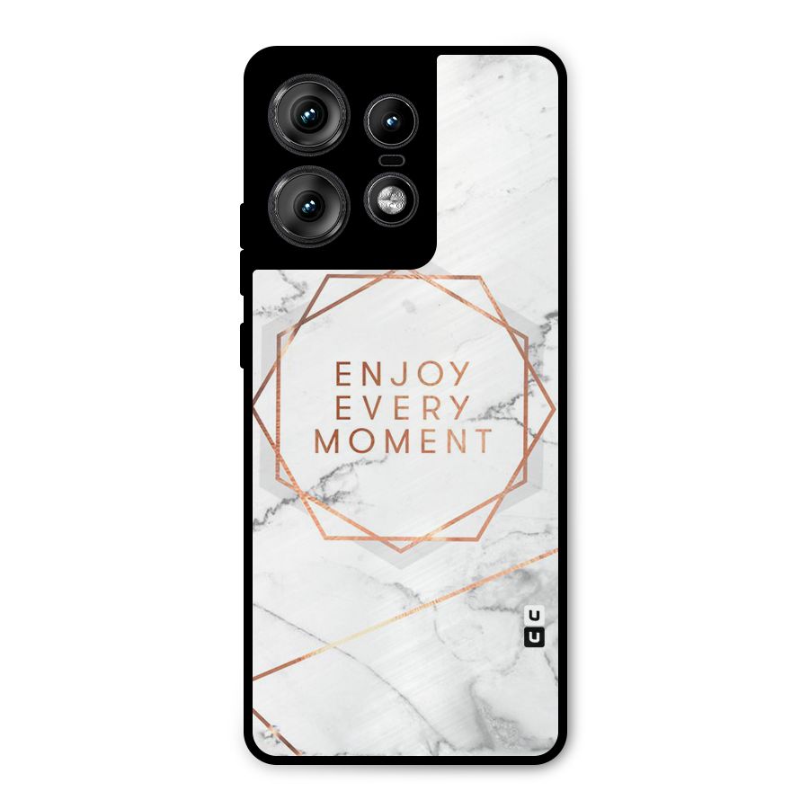 Enjoy Every Moment Metal Back Case for Motorola Edge 50 Pro