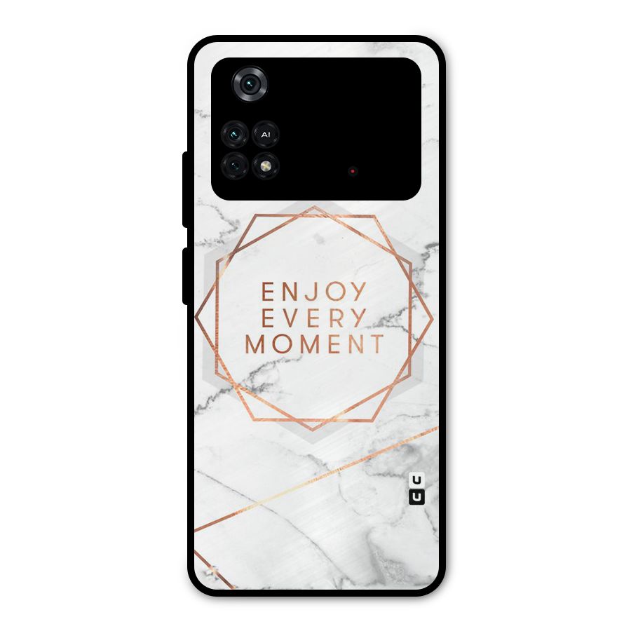 Enjoy Every Moment Metal Back Case for Poco M4 Pro 4G