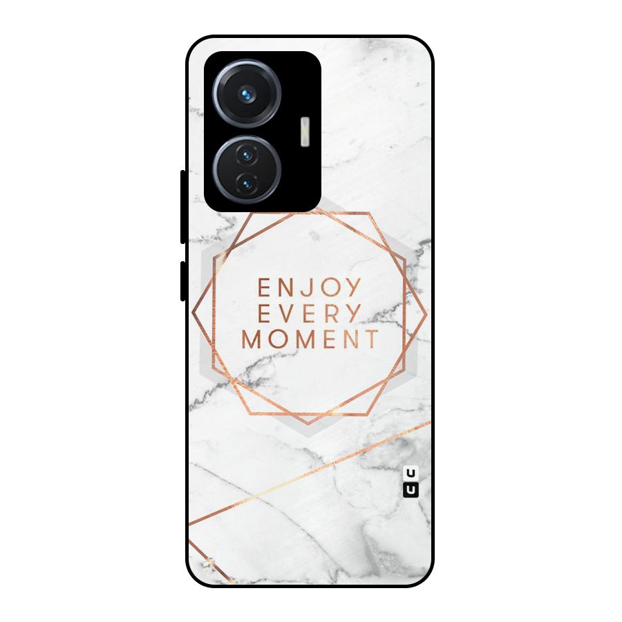 Enjoy Every Moment Metal Back Case for Vivo T1 44W