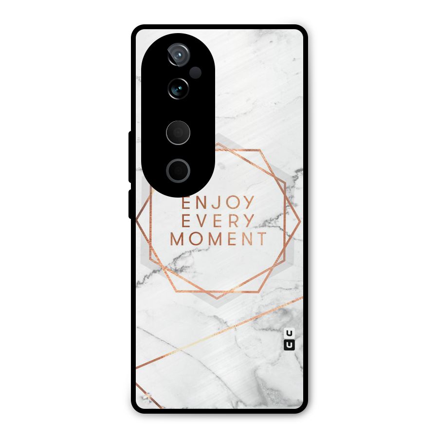 Enjoy Every Moment Metal Back Case for Vivo T3 Ultra