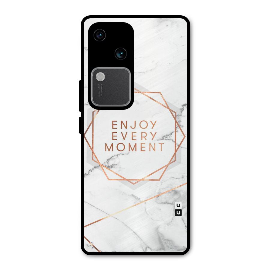 Enjoy Every Moment Metal Back Case for Vivo V30 Pro