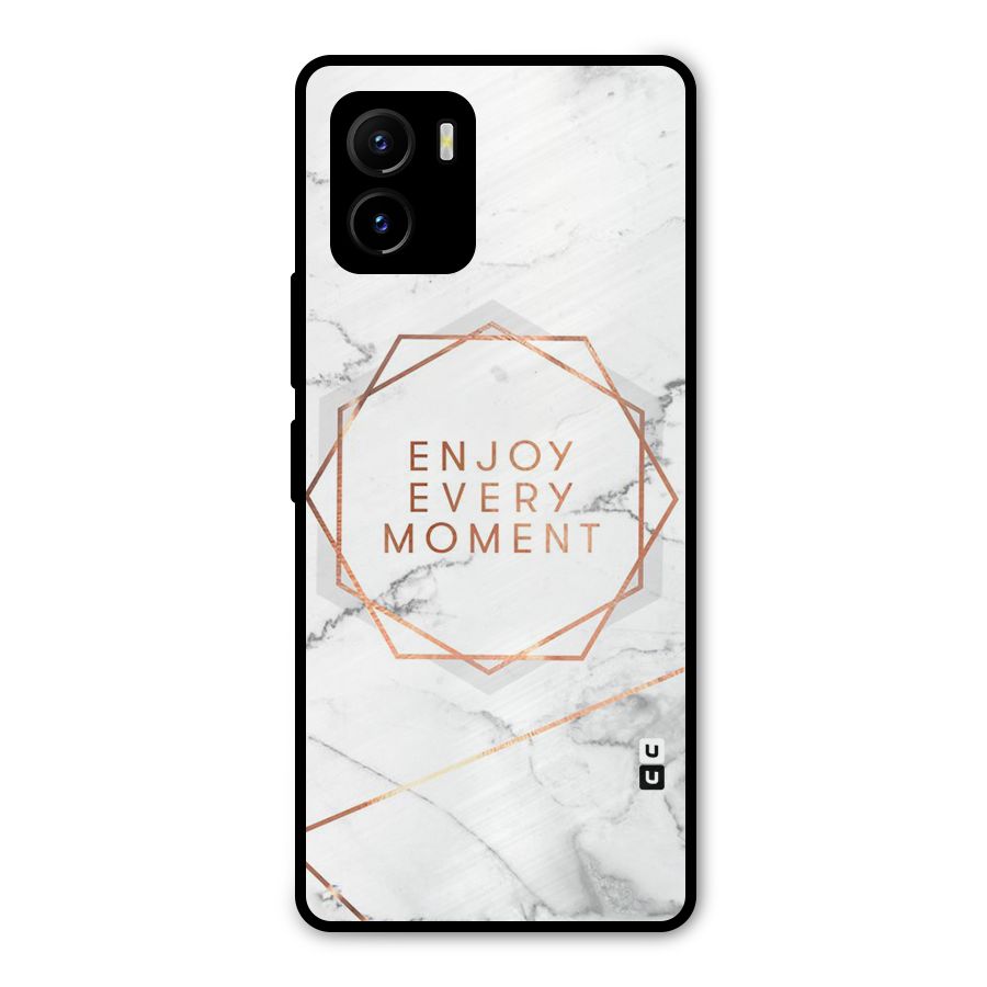 Enjoy Every Moment Metal Back Case for Vivo Y15s