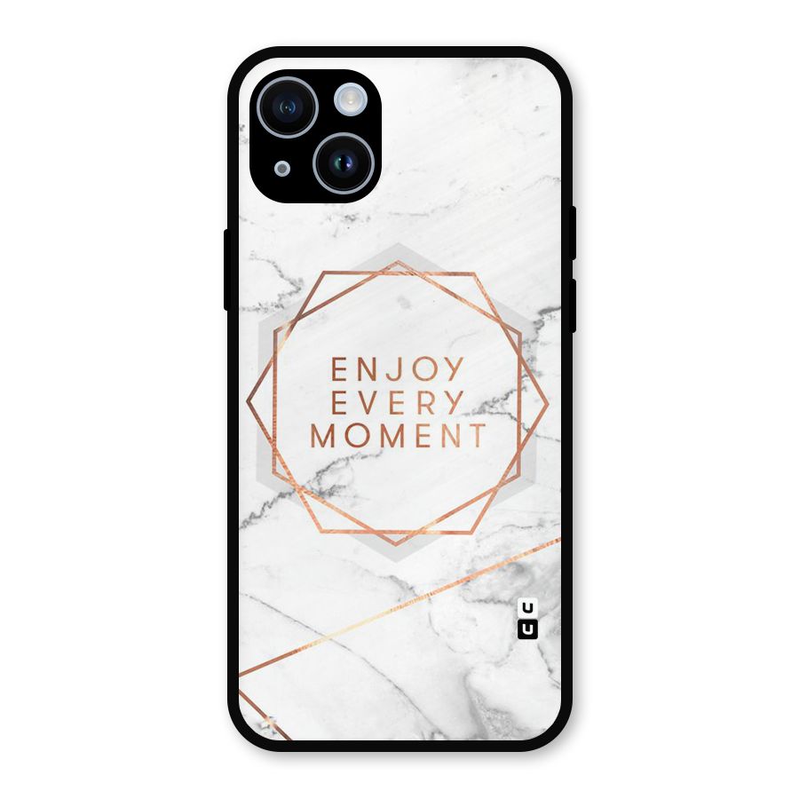 Enjoy Every Moment Metal Back Case for iPhone 14