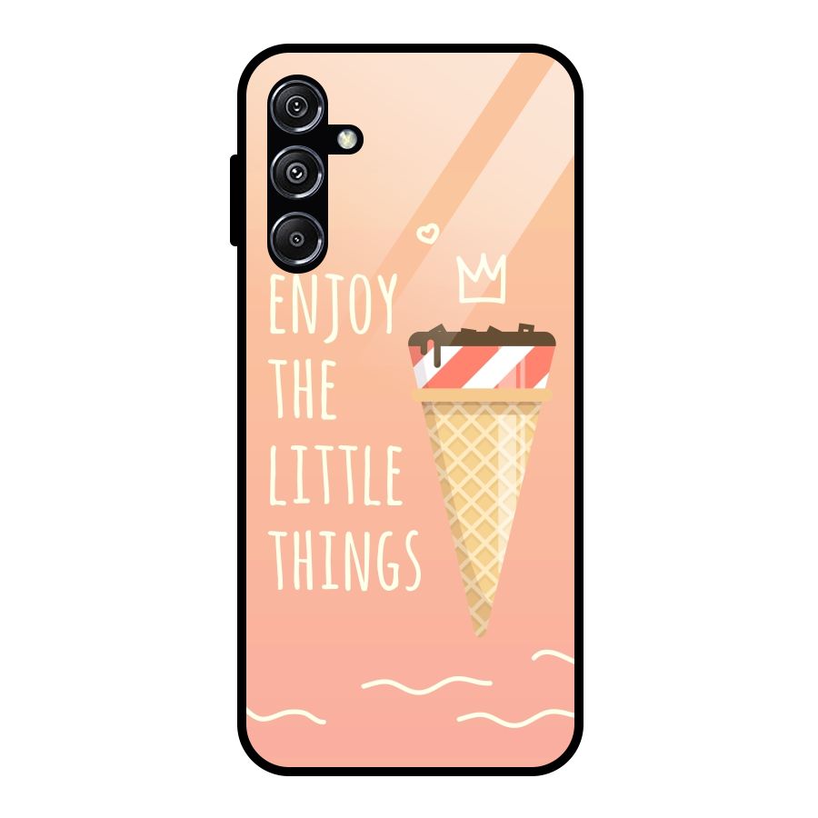 Enjoy the Little Things Glass Back Case for Galaxy M34 5G