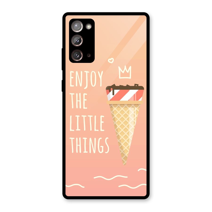 Enjoy the Little Things Glass Back Case for Galaxy Note 20