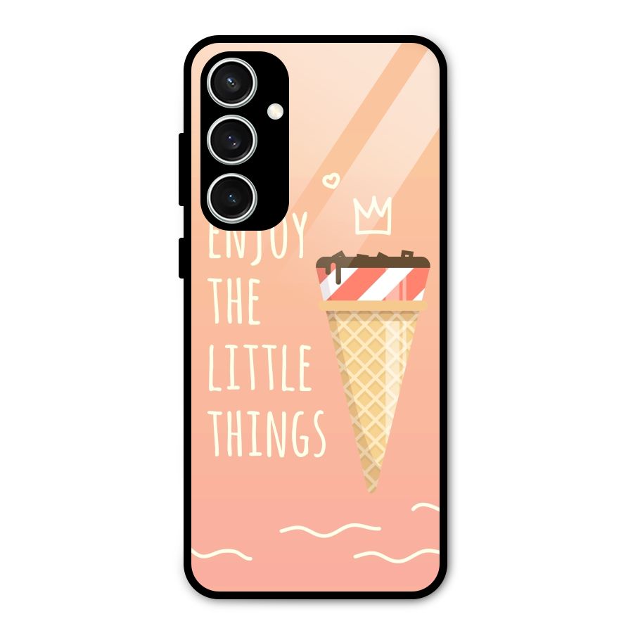 Enjoy the Little Things Glass Back Case for Galaxy S23 FE