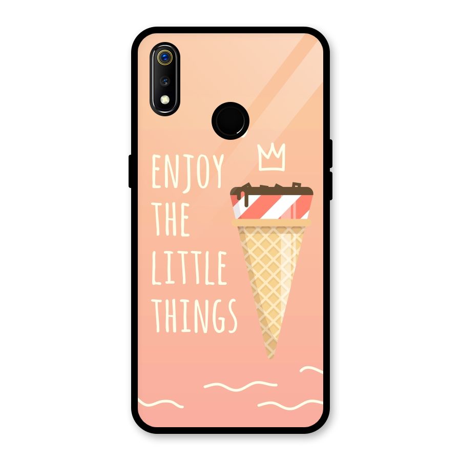 Enjoy the Little Things Glass Back Case for Realme 3i