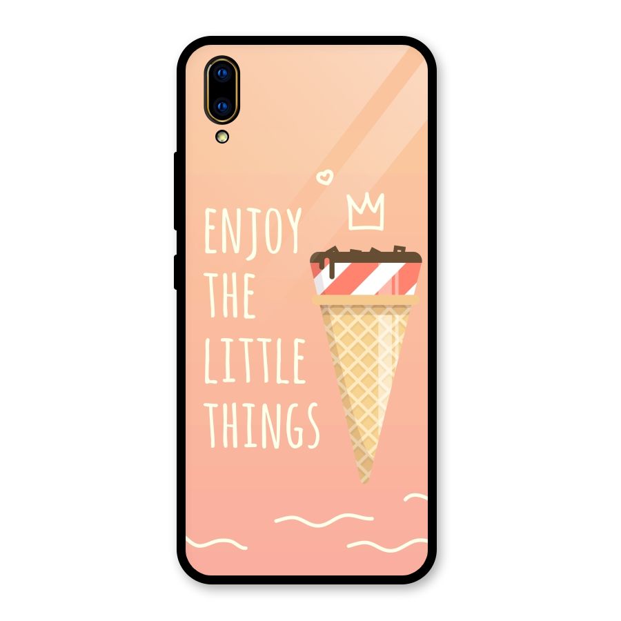 Enjoy the Little Things Glass Back Case for Vivo V11 Pro