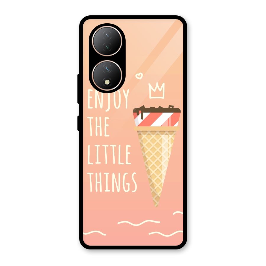 Enjoy the Little Things Glass Back Case for Vivo Y100A