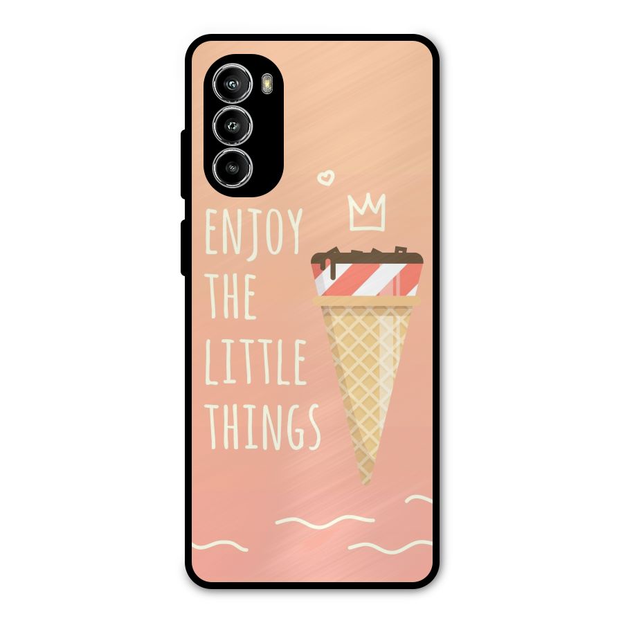 Enjoy the Little Things Metal Back Case for Moto G52