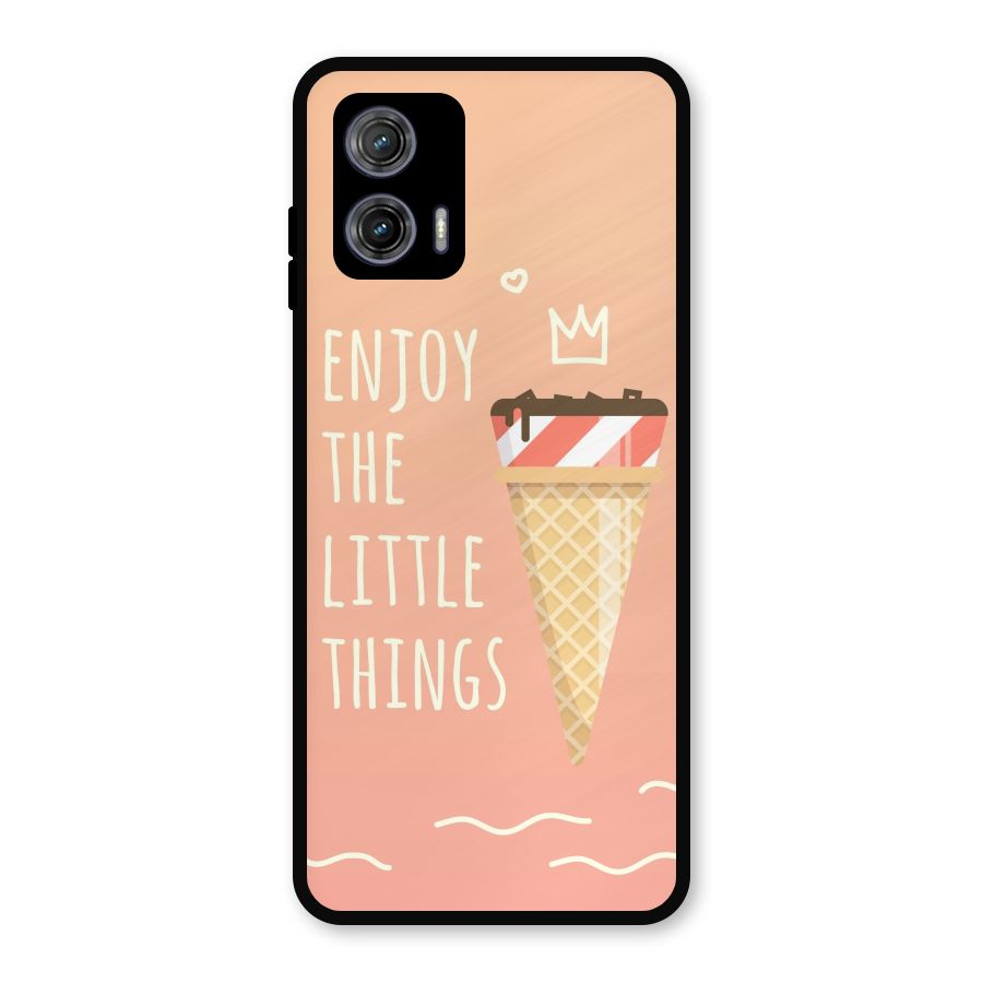 Enjoy the Little Things Metal Back Case for Moto G73