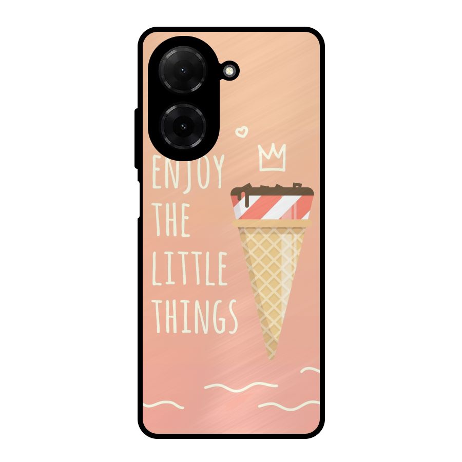 Enjoy the Little Things Metal Back Case for Redmi A5 4G