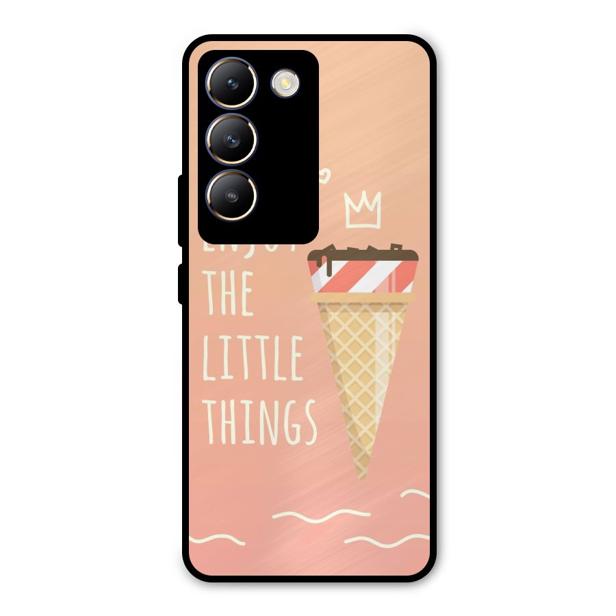 Enjoy the Little Things Metal Back Case for Vivo T3 5G