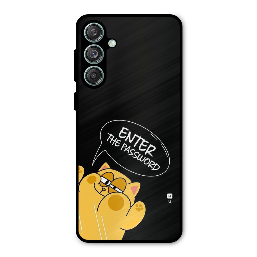 Enter The Password Metal Back Case for Galaxy M55 5G