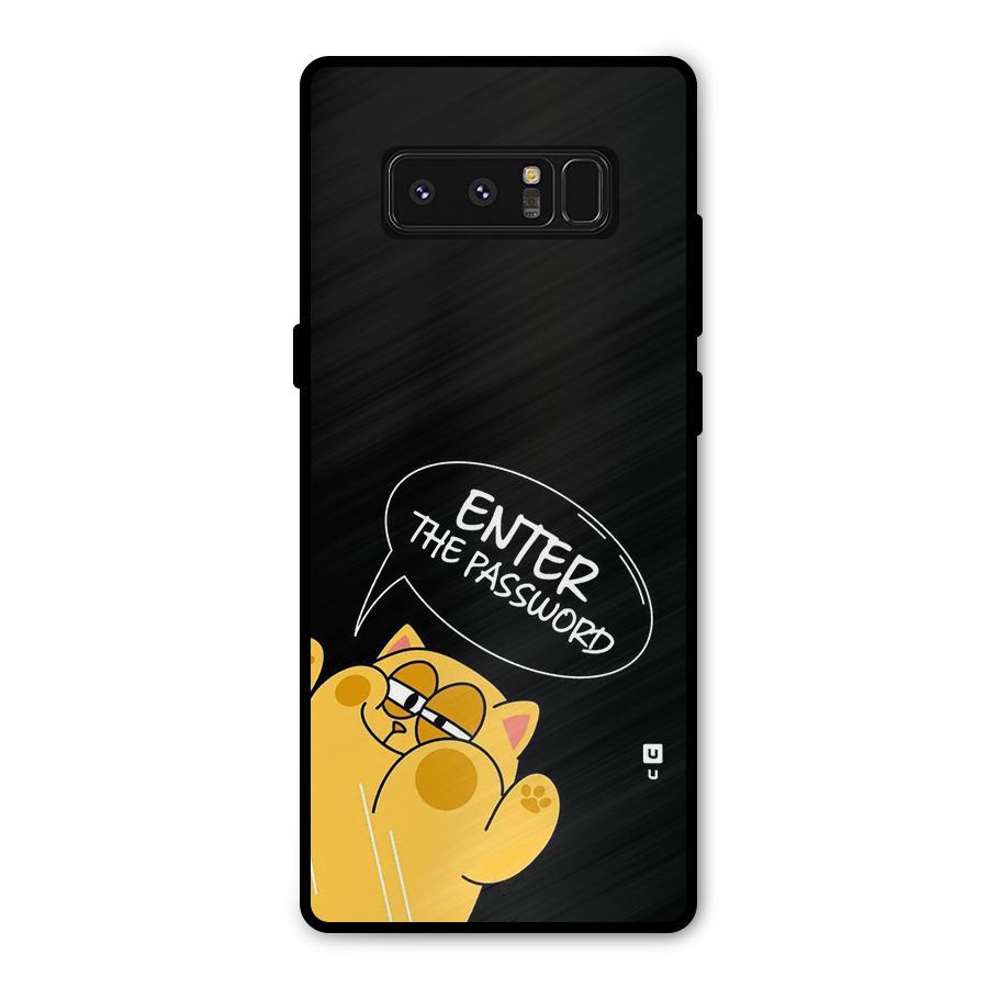 Enter The Password Metal Back Case for Galaxy Note 8