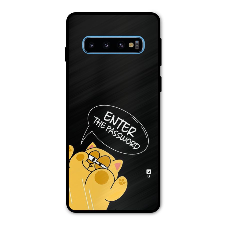 Enter The Password Metal Back Case for Galaxy S10