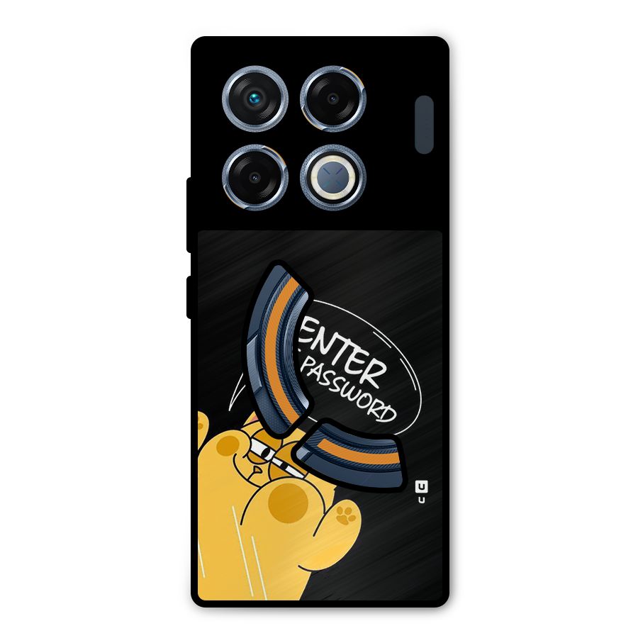 Enter The Password Metal Back Case for Infinix GT 20 Pro