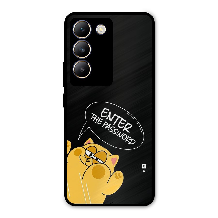 Enter The Password Metal Back Case for Vivo T3 5G