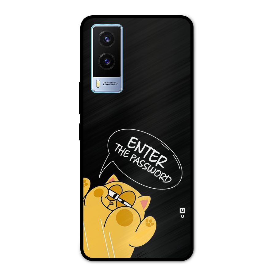 Enter The Password Metal Back Case for Vivo V21e 5G