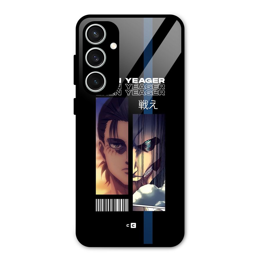Eren Yeager Angry Glass Back Case for Galaxy S23 FE