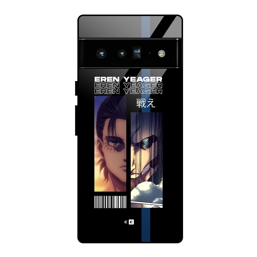 Eren Yeager Angry Glass Back Case for Google Pixel 6 Pro