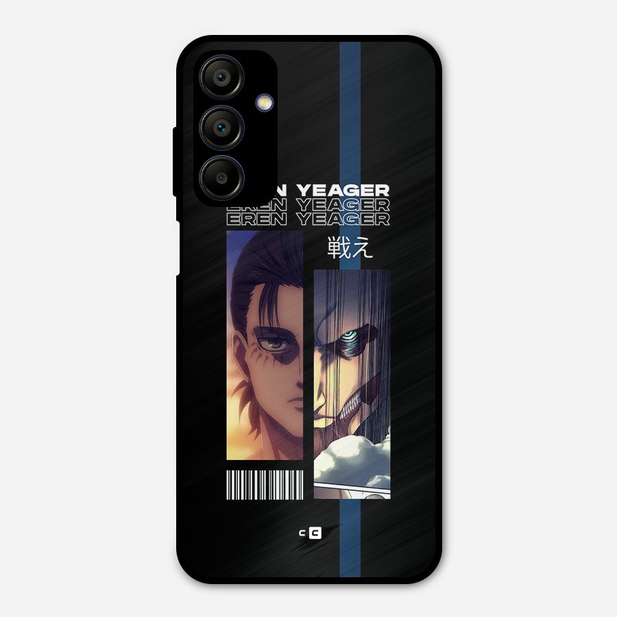 Eren Yeager Angry Metal Back Case for Galaxy A15 5G