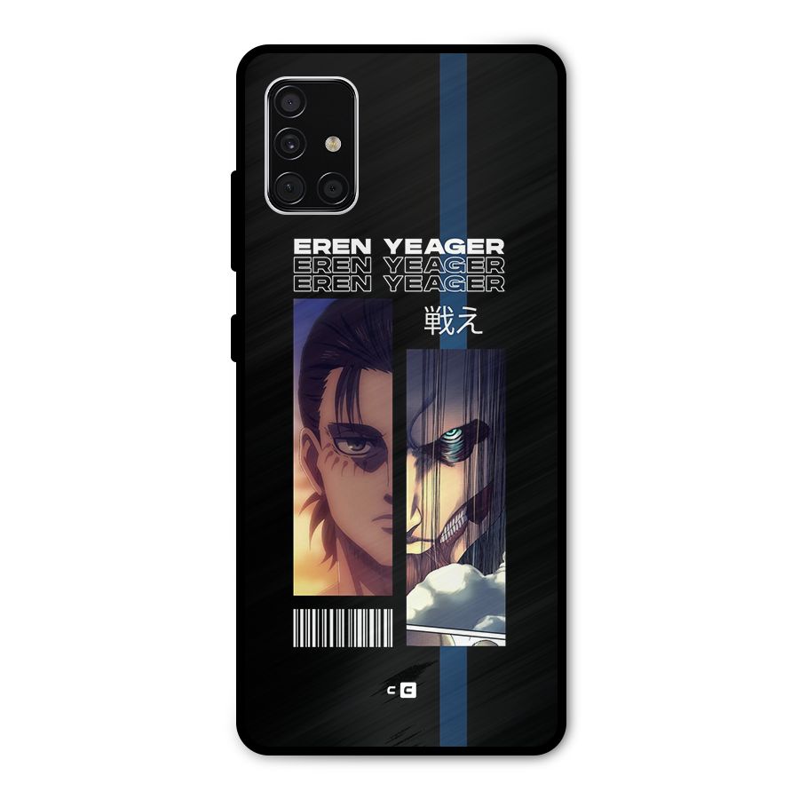Eren Yeager Angry Metal Back Case for Galaxy A51